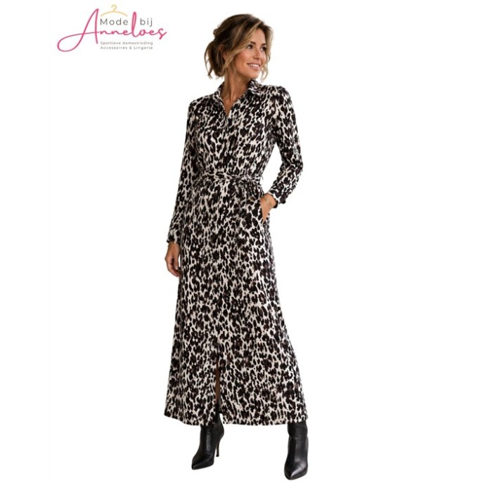 Zoso Jurk Penny animal Black - espresso Zoso Jurk Penny animal Black - espresso